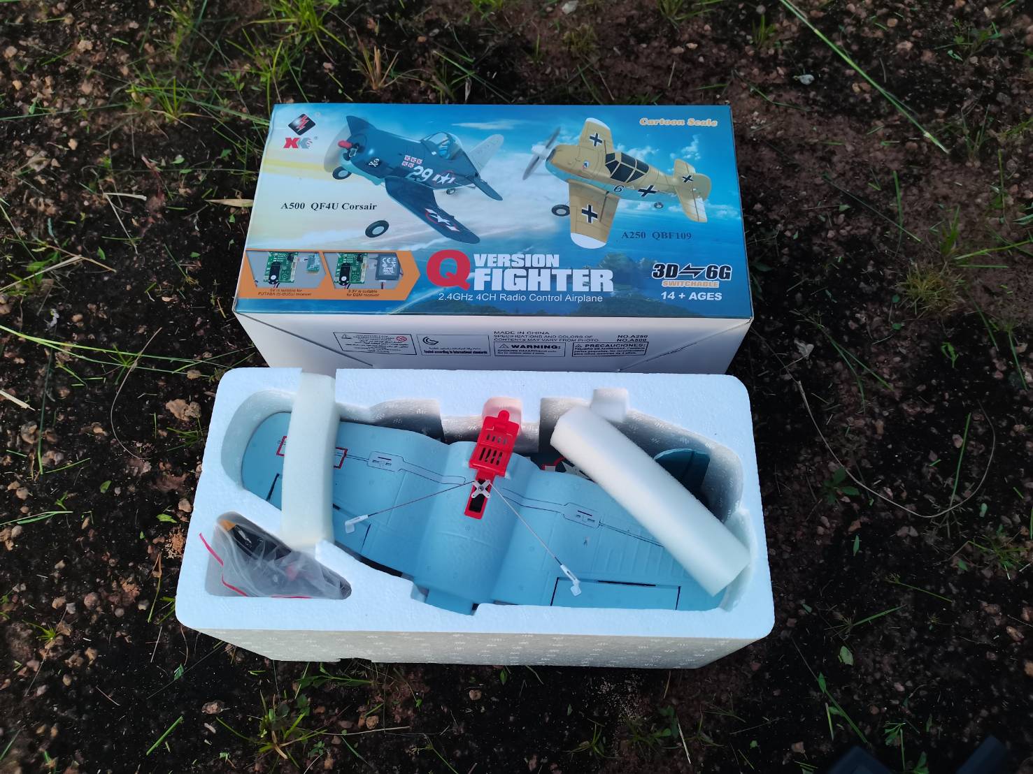เครื่องบิน XK A500 3D-6G BRAVE FIGHTER QF4U CORSAIR 4CH การบินสมจริงงานสวย ชุดพร้อมเล่น