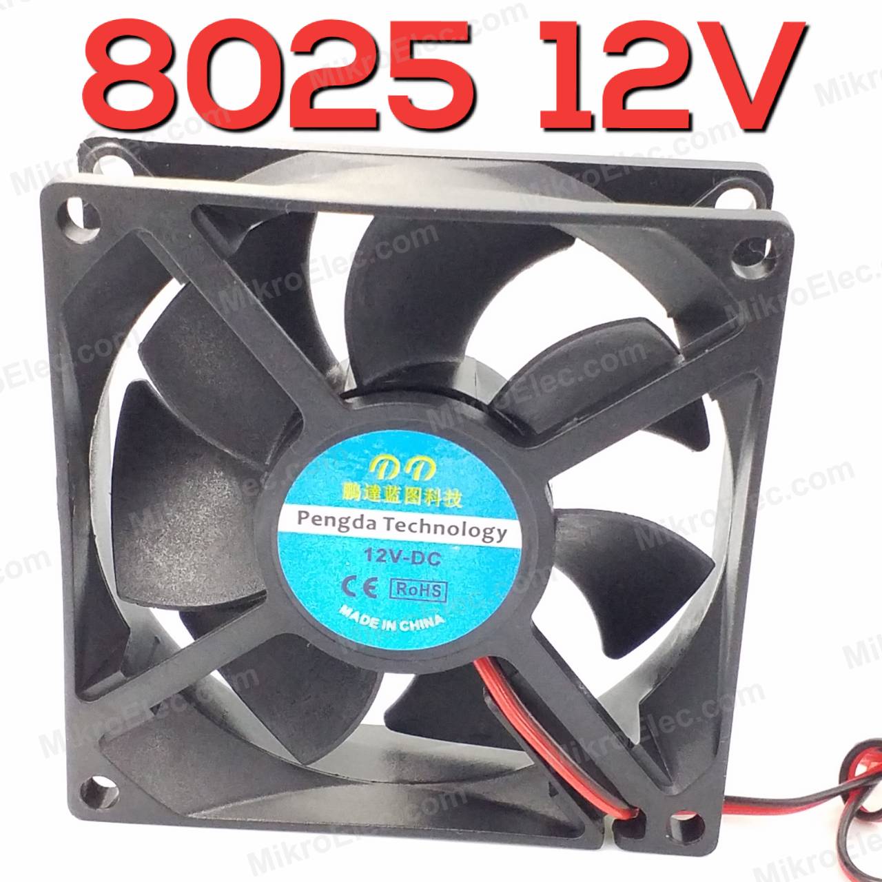 พัดลมระบายอากาศ 80X80X25mm 12V 8025 2-Pin PC Computer CPU System Heatsink Brushless Cooling Fan