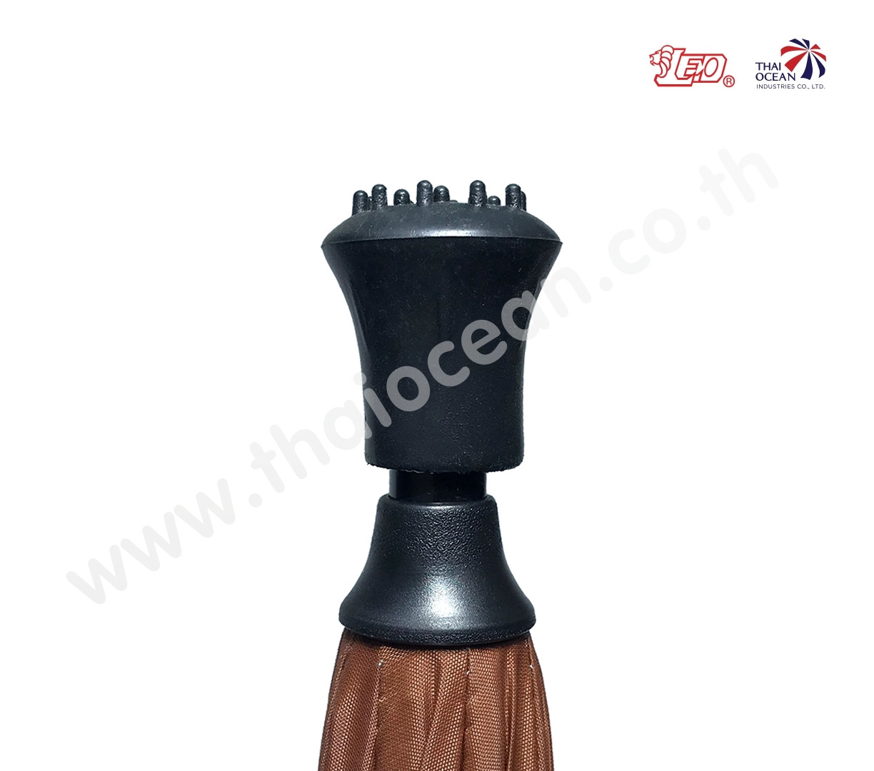 Leo ร่มพระสงฆ์ แบบยาวสปริง ด้ามงอใหญ่ ปลายกันลื่น ขนาด 28 นิ้ว ขนาดใหญ่ กางง่าย