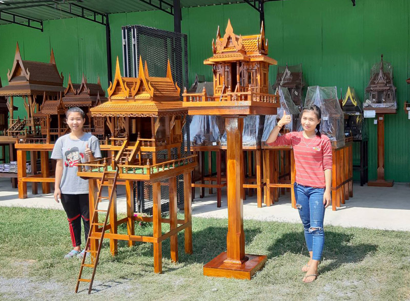 ศาลพระภูมิเเละศาลเจ้าที่ รุ่นมั่งมีศรีสุข รหัส SMB2-S5-F3