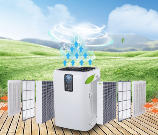 เครื่องฟอกอากาศกรองอากาศAir Purifier ราคาถูก มาตรฐานPM2.5 รุ่น JH-1702 เหมาะสำหรับขนาดห้อง 61 ตรม. ขึ้นไป
