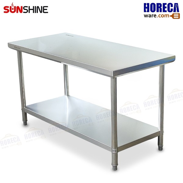 Preparation table 150x70x85 cm. Thickness 1.2mm.