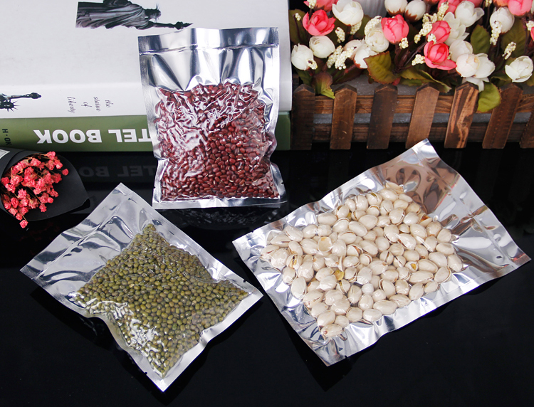 ถุงฟอยด์เมทัลไลท์ ซีล 3 ด้าน หน้าใสหลังฟอยด์ สูญญากาศได้