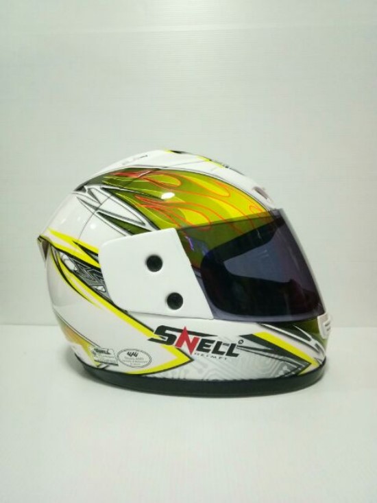 🔥หมวกกันน็อค SNALL RYUKI ลายเหลืองขาวเงา