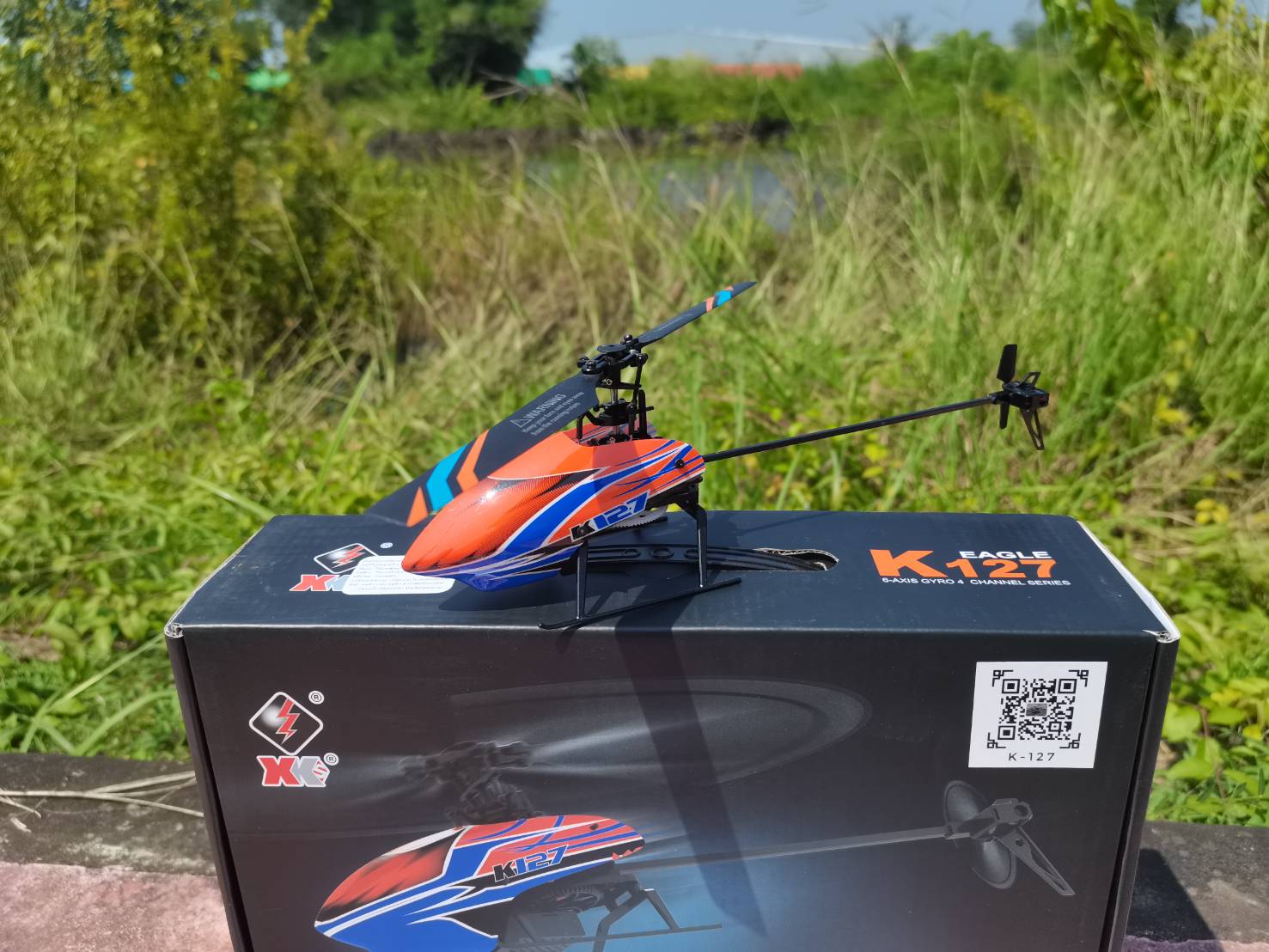 WL-TOYS XK K127 EAGLE เฮลิคอปเตอร์บังคับวิทยุ 4 CH ระบบ FBL 2.4GHZ สินค้าชุดพร้อมเล่น