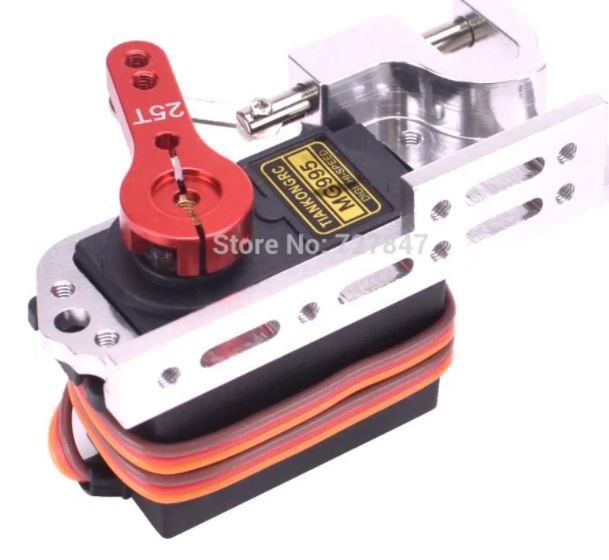 แขนยึดเซอร์โวมอเตอร์ สีเทา 25T Metal ALUMINIUM grey color Servo Horn Rocker Arm RC Servo motor