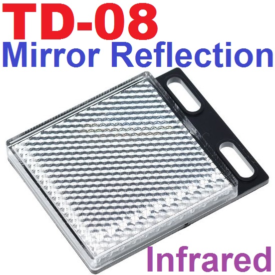 TD-08 แผ่นสะท้อนแสงอินฟาเรด Photoelectric Sensor Switch Reflector Mirror Reflection Plate Feedback Board Infrared Sensor TD08