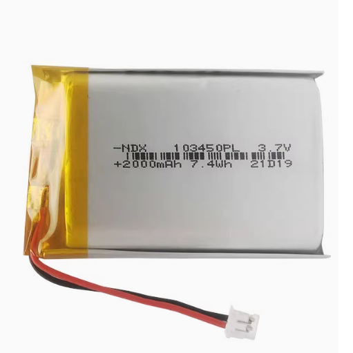 103450PL Li-ion แบตเตอรี่ลิเธียม 3.7V 2000mAh Rechargeable Battery with 2 Pin 2.54 JST Connector ถ่านชาร์จ