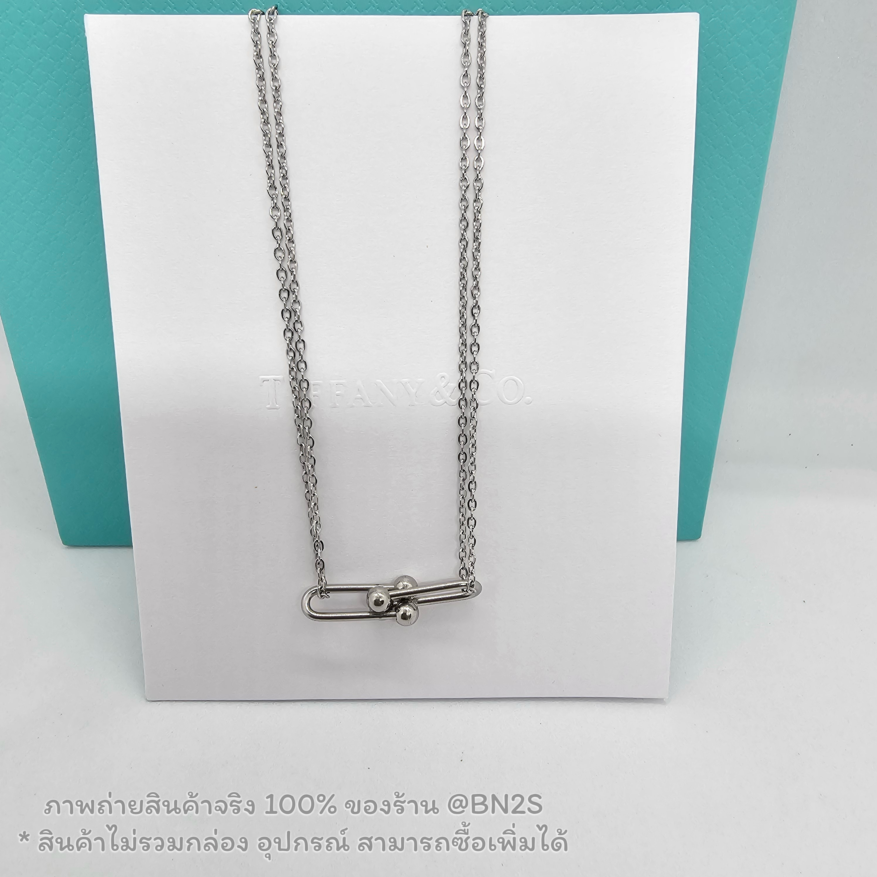 สีเงิน | สร้อยคอทิฟฟานี่ TFN Double Link Pendant Necklace รุ่นดับเบิ้ลลิงค์ มี 3 สีให้เลือก ภาพถ่ายจากงานจริง งานสวยมาก พร้อมส่ง
