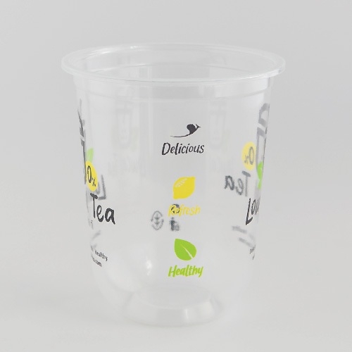 [ยกลัง 20 แถว] แก้วแคปซูล แก้วสกรีน พิมพ์ลาย แก้วพลาสติกสกรีนลาย แก้วPP แก้วปาก95 ชาไข่มุก แก้ว16ออนซ์ บรรจุ 1,000 ใบ