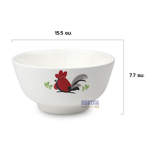 [Chicken pattern] 6-inch tall bowl, ceramic