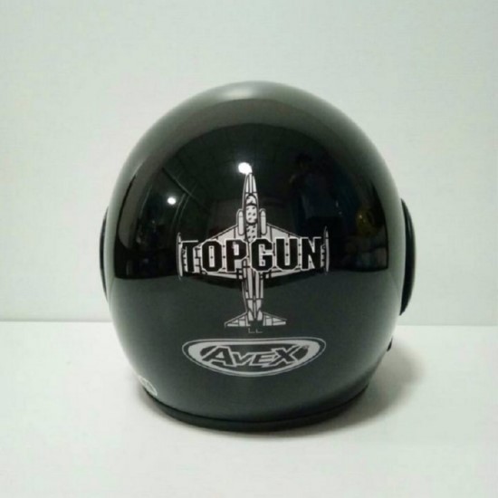 AVEX หมวกกันน็อคเต็มใบ ราคาถูก รุ่น TOPGUN สีดำเงา แว่นดำ