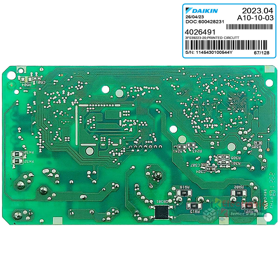 แผงบอร์ดแอร์คอยเย็นDAIKIN-ไดกิ้น รุ่น FTKQ09UV2S-อะไหล่ใหม่แท้บริษัท #อะไหล่แอร์DAIKIN