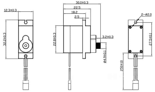 เซอร์โวมอเตอร์ MG90S เฟืองโลหะ หมุน 180 องศา 4.8V-6V Iron Gear Servo motor 180 degree 1.8kg/cm