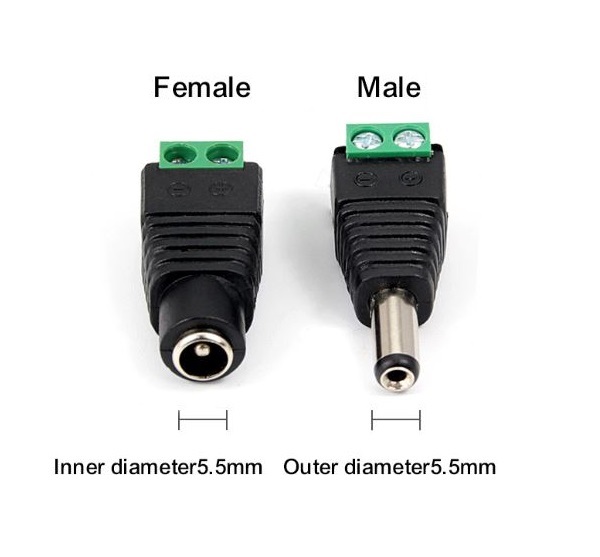 Female DC connector 2.1x5.5mm Power Jack Adapter Plug Cable Connector power connector ตัวเมีย dc power