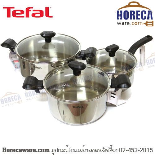 [Comfort Max] ชุดหม้อสเตนเลส 6ชิ้น (หม้อ3 ฝา3) ทีฟาล์ว [TF-maxset2]
