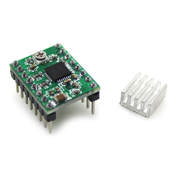 Green A4988 StepStick Stepper Motor Driver Module+Heat Sink 3D Printer