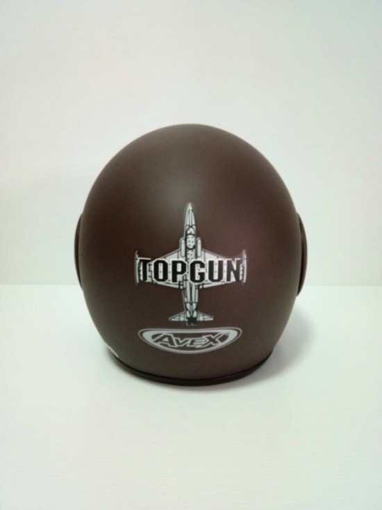 🔥หมวกกันน็อคTOPGUN สีน้ำตาลด้าน