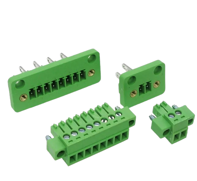 Wall plug-in terminals 15EDGWB-3.81MM 8Pin with flange ears (Wall socket + plug)