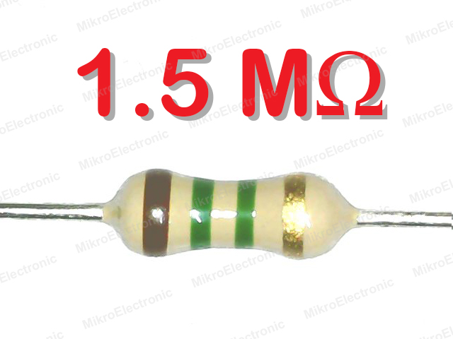 1.5M 1/4W 5% ตัวต้านทาน แพ็คละ 10 ตัว Carbon Film Fixed Resistor