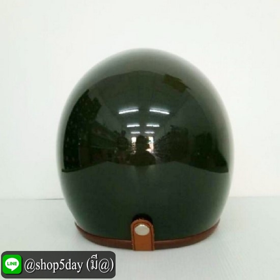 AVEX หมวกกันน็อควินเทจคลาสสิค ราคาถูก รุ่นLB สีขี้ม้าเงา คิ้วน้ำตาล ผ้าน้ำตาล