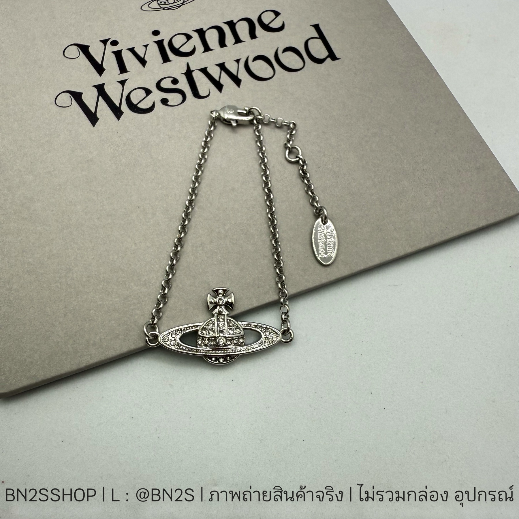 อะไหล่ทอง | Vivienne Westwood Mini Bas Braclete สร้อข้อมือจี้ดาวเสาร์สายโซ่ งานสวย