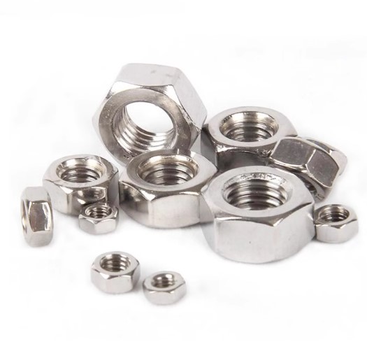 หัวน็อต M5 ชุบนิเกิ้ล แพ็คละ 20 ตัว สำหรับสรูเกลียวมิล nickel-plated screw lengthened carbon steel nut 5mm.