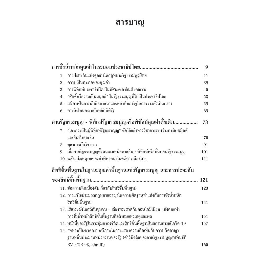 การชั่งน้ำหนักคุณค่าในระบอบประชาธิปไตย / โดย : รศ.ดร.ต่อพงศ์ กิตติยานุพงศ์ / ปีที่พิมพ์ : พฤษภาคม 2567 (ครั้งที่ 1)