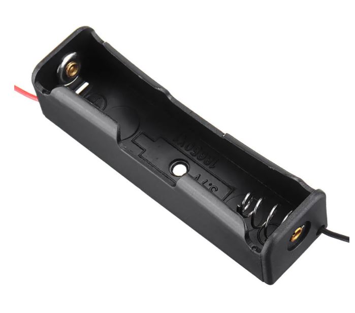 รางถ่านขนาด 18650 แบบ 1 ก้อน 3.7V พร้อมสายไฟ 1 Slots Battery Box Rechargeable Battery Holder