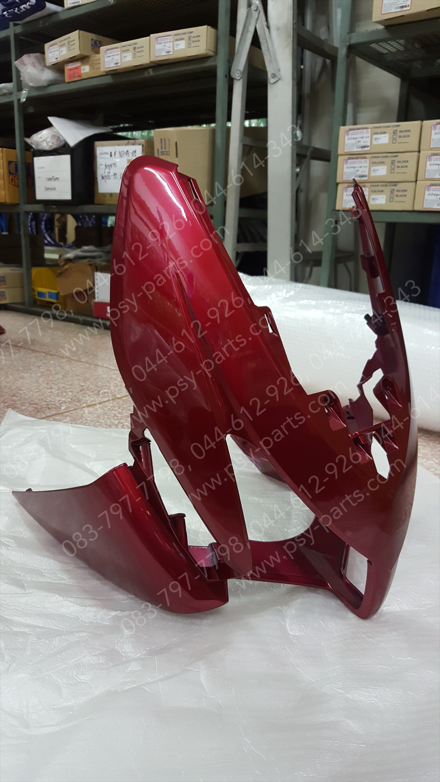 บังลม CLICK (T) สีแดงเข้ม (R326)