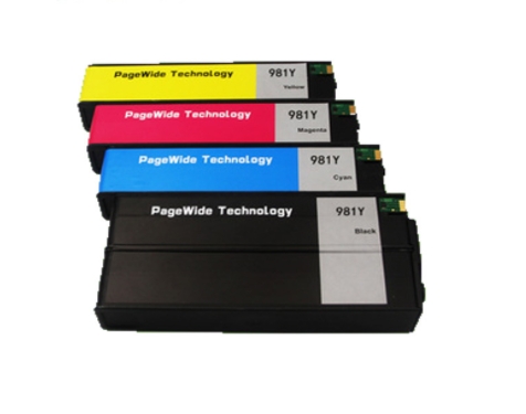 หมึกเทียบเท่าHP981Y Black Cyan Magenta Yellow HP981Y black L0R16A/HP981Y Cyan L0R13A/HP981Y Magenta L0R14A/HP981Y Yellow L0R15A