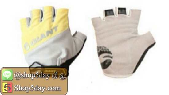 ถุงมือจักรยาน giant แท้ เจล ถุงมือขี่จักรยาน คุณภาพดี สวย ถุงมือครึ่งนิ้ว 3 ไซด์