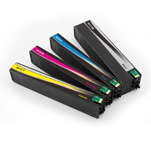 หมึกเทียบเท่าHP981X Black Cyan Magenta Yellow L0R12A/L0R09A/L0R10A/L0R11A ปริมาณหมึกเยอะ