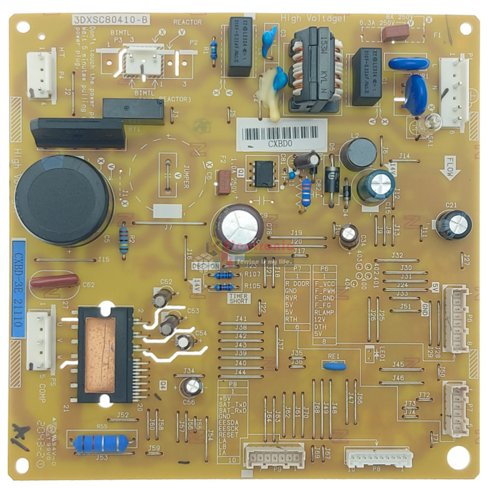 แผงบอร์ดตู้เย็น TOSHIBA(โตชิบา)รุ่น*GR-A25KU/GR-A25KS*อะไหล่แท้*ใช้ได้กับทุกรุ่นที่ทางร้านระบุไว้*ใช้เฉพาะเบอร์คอมเพรสเซอร์GMCC