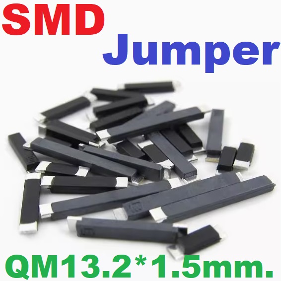 SMD jumper QM13.2*1.5 mm. Black color TXQM patch high current PCB jumper circuit board