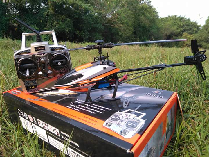 ฮอบังคับวิทยุ WLTOYS V950 6CH ระบบ Flybarless size 250 ขนาดมาตรฐาน มี GYRO 6 Axis
