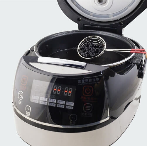 หม้อต้ม Cooker หม้อต้มไข่มุกไฟฟ้าหน้าจอสัมผัส Pearls Cooker สีดำ สำหรับร้านชานมไข่มุก ขนาด (5 ลิตร)