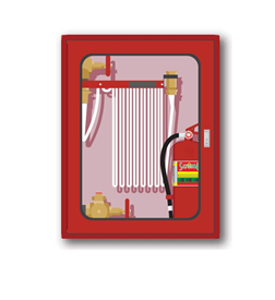 ตู้สายดับเพลิงแบบพับ Fire Hose Rack Cabinet