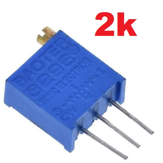 Trimpot 2k ปรับหมุนได้ 25 รอบ 3296W 25 Turn 0.5w potentiometer adjustable resistance