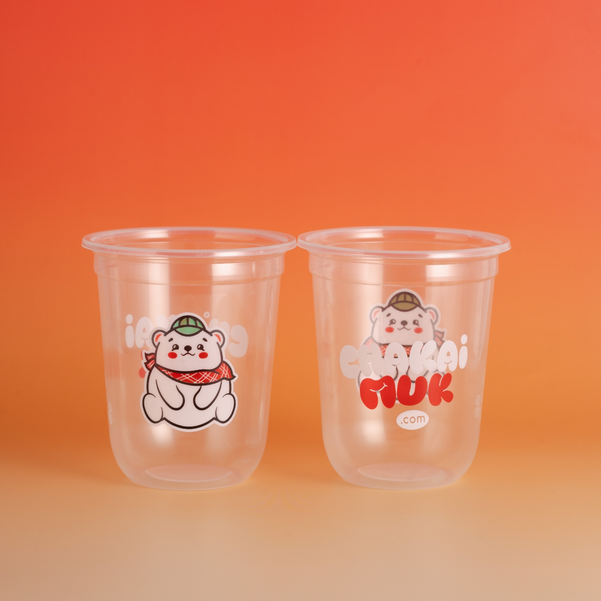 [CKM24] แก้วแคปซูล แก้วทรงU แก้วสกรีน พิมพ์ลาย ชาไข่มุก แก้ว16ออนซ์ แก้วพลาสติกสกรีนลาย แก้วPP ปาก95 บรรจุ 50ใบ/แถว