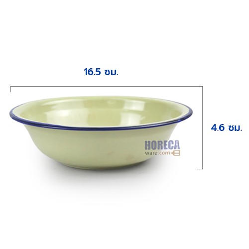 ชามเคลือบ 6นิ้ว สีเขียว (โหล) โกโก