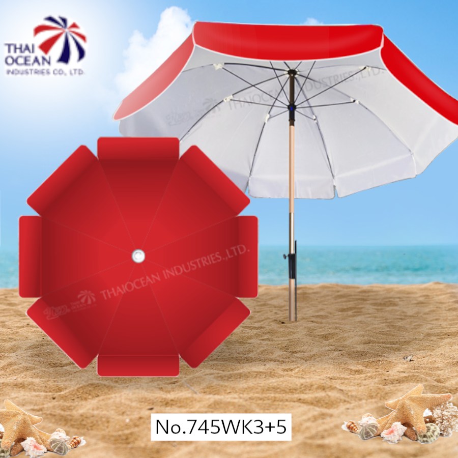 Leo ร่มสนามผ้าคูนิล่อน ผ้ากันน้ำ กันแดด สำหรับขายของ ขนาด Ø 2.20 เมตร