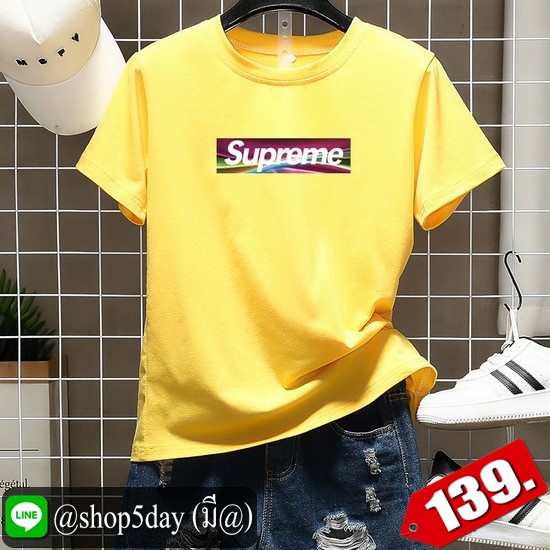 🔥 Supreme เสื้อยืดแขนสั้นยอดฮิต ใส่ได้ทั้งหญิงและชาย