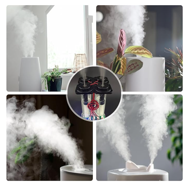 โมดูลสร้างไอน้ำ สร้างหมอก พร้องแท่งดูดซับน้ำครบชุด DC5V Unswitched Four Spray Humidifier Module Atomization Control DIY Ultrasonic Nebulizer TYPE-C Interface