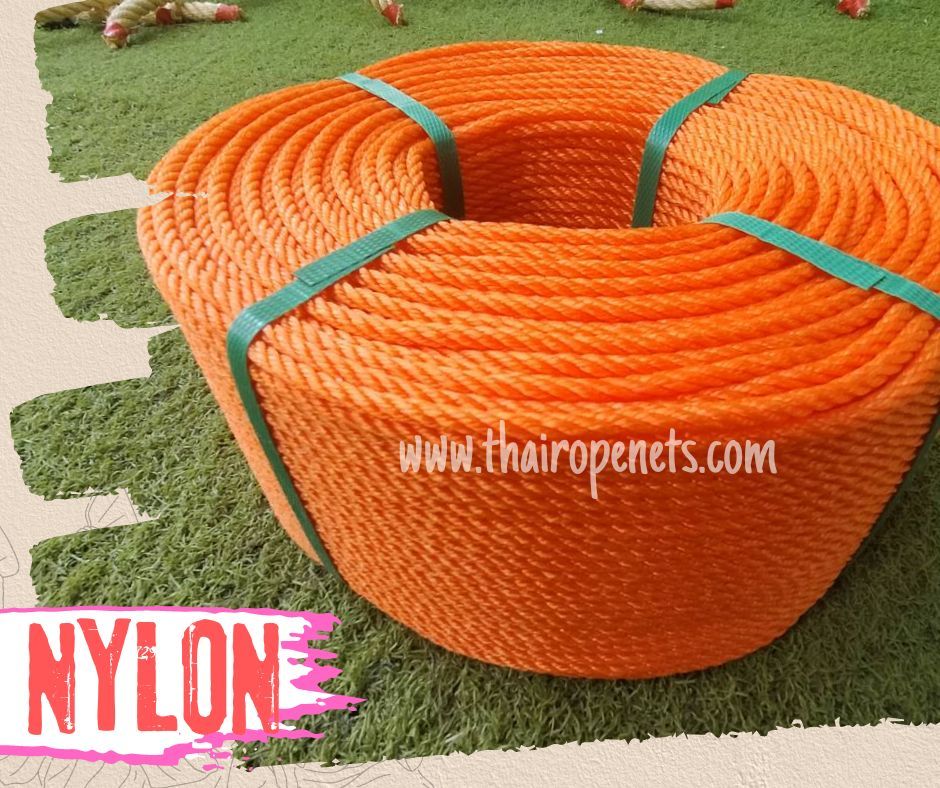 เชือกไนล่อนสีส้ม เชือกถักตาข่ายโกลฟุตบอล เชือกงานDIYเชือกเอนกประสงค์ เชือกสั่งทำพิเศษ เชือกมัดสินค้า เชือกผูกของพร้อมส่ง