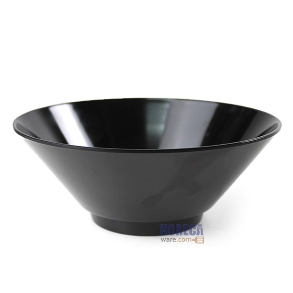 ชามกลมปากบานทรงญี่ปุ่น 7.75 นิ้ว สีดำ ตราปลายิ้ม