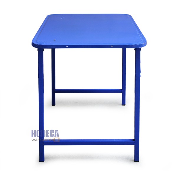 โต๊ะพับ โต๊ะซีฟู้ด ขาเหลี่ยมสวิง 3ฟุต 90ซม. สีน้ำเงิน ตราเอ็นเอฟ