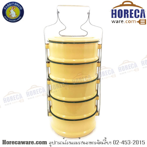 ปิ่นโตเคลือบ 14/5 ซม. กระต่าย [rb50514]