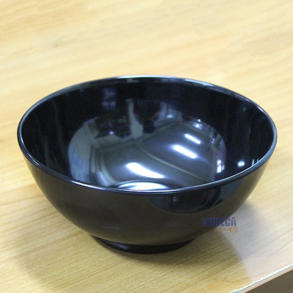 ชามกลมโคมทรงสูง 7 นิ้ว [สีดำ] ตราปลายิ้ม