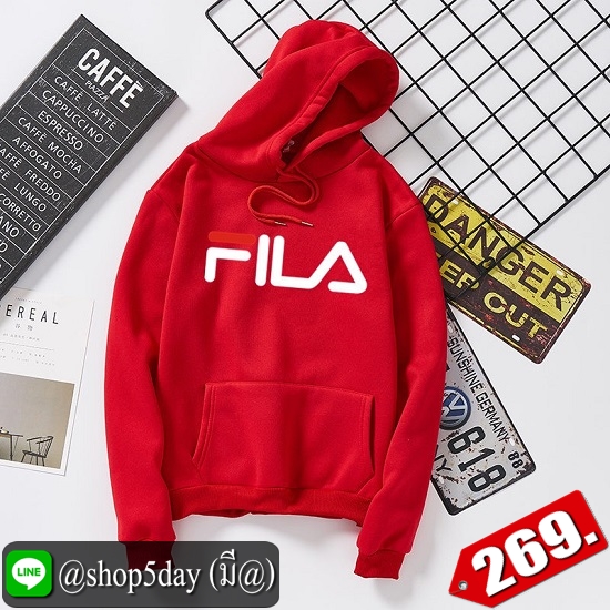 🔥 FILA เสื้อฮู้ดแขนยาวยอดฮิต ใส่ได้ทั้งหญิงและชาย ‼️